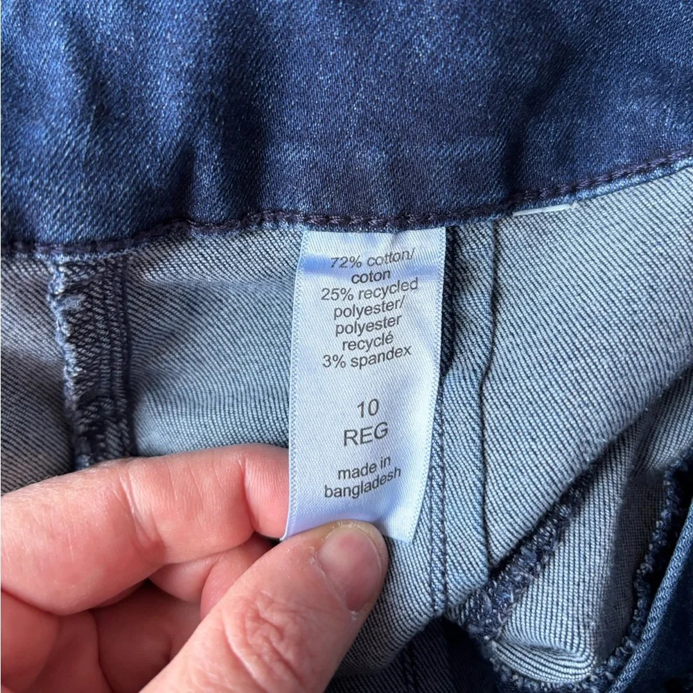 M Jeans Maurices Women's 10 High Rise Flare Dark Wash Jeans Denim No Back Pocket - Picture 10 of 14